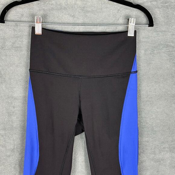 Lululemon Kick Serve Sweat Tight Pants Womens 4 Black Blue Leggings Athleisure - Picture 2 of 12